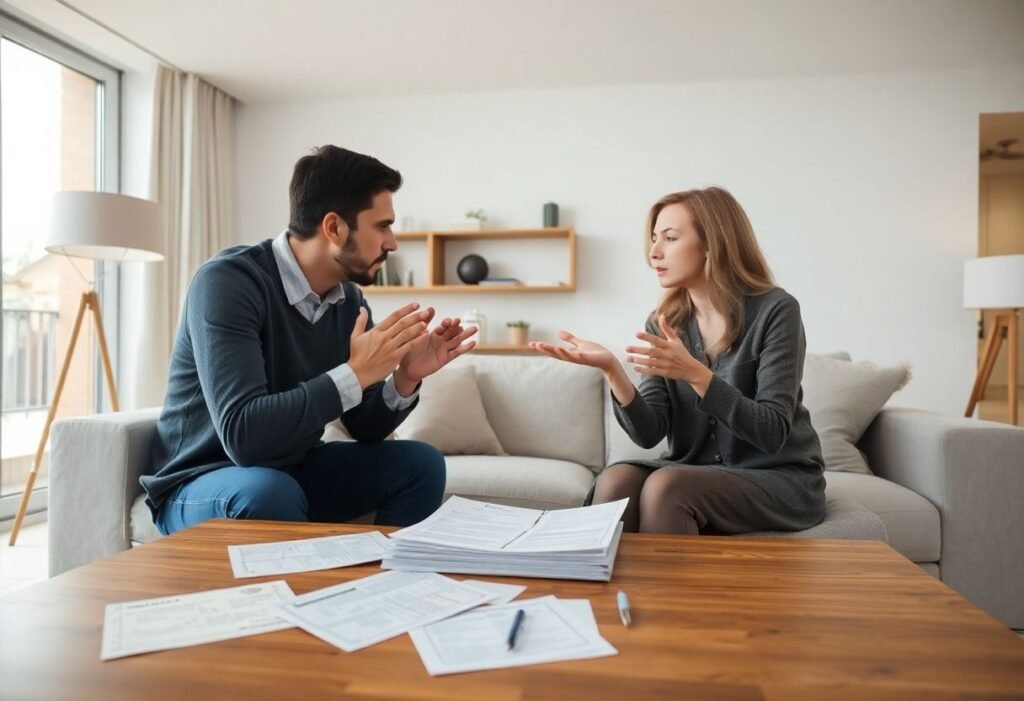 Couple in conflict over divorce papers