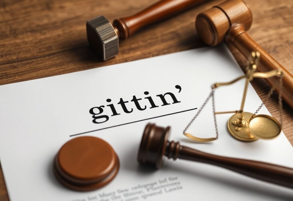 A visual representation of a legal process in family law regarding divorce.