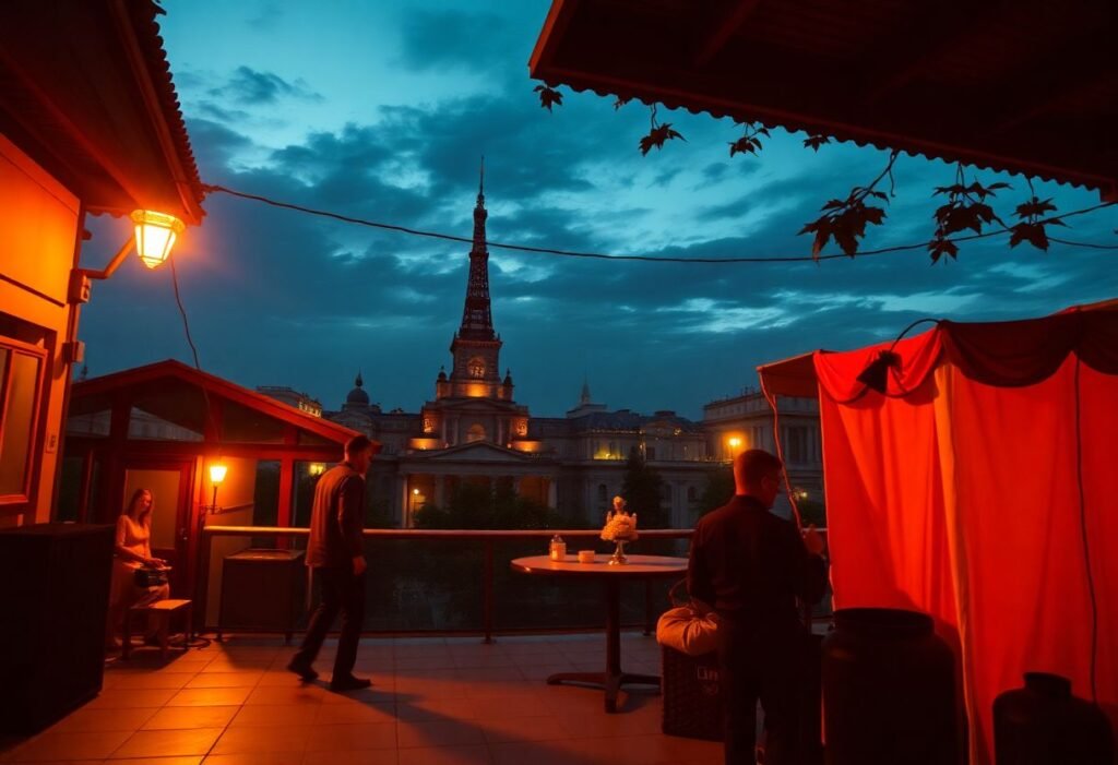 Illustration of a woman representing the concept of aguna, with legal elements around her