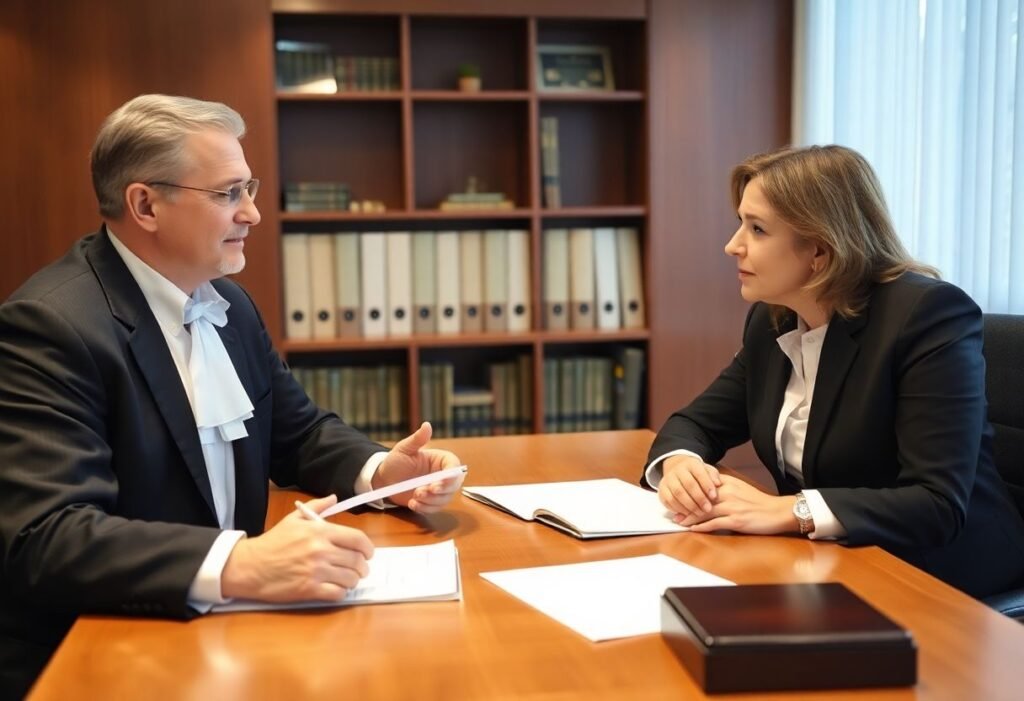 Legal consultation on marital disobedience with a judge present.