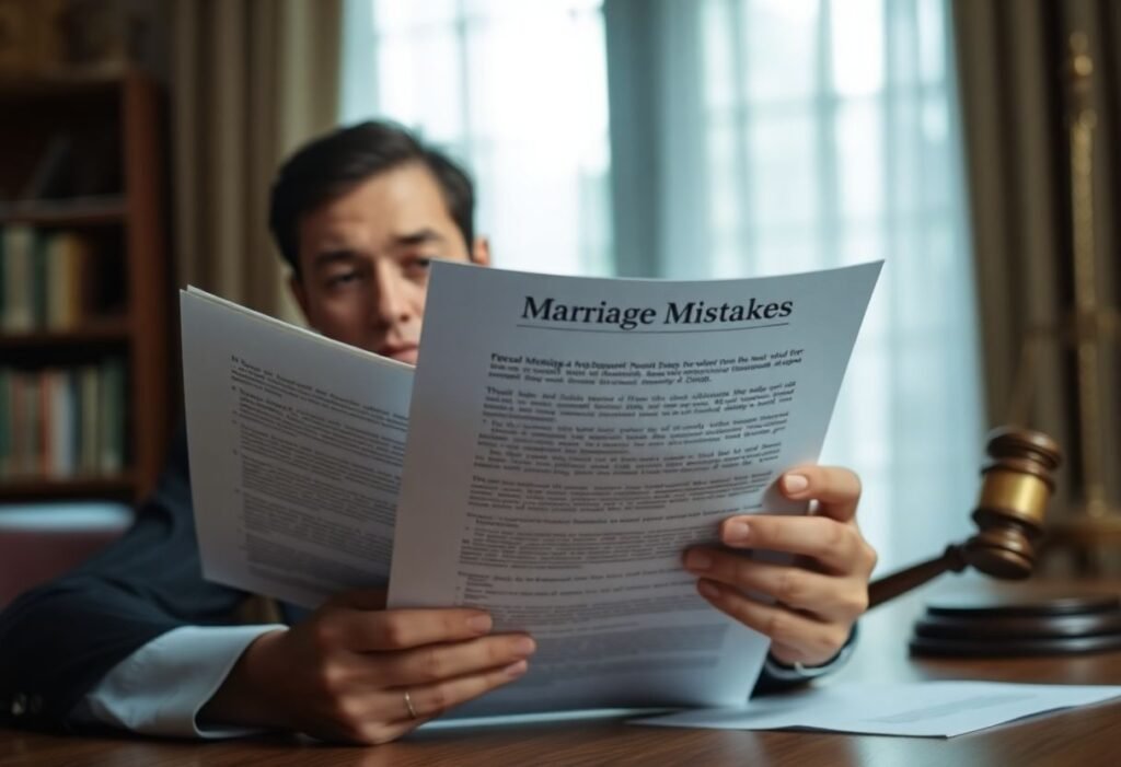 Legal document about marriage mistakes